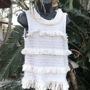 J.Crew fringed knit tank top